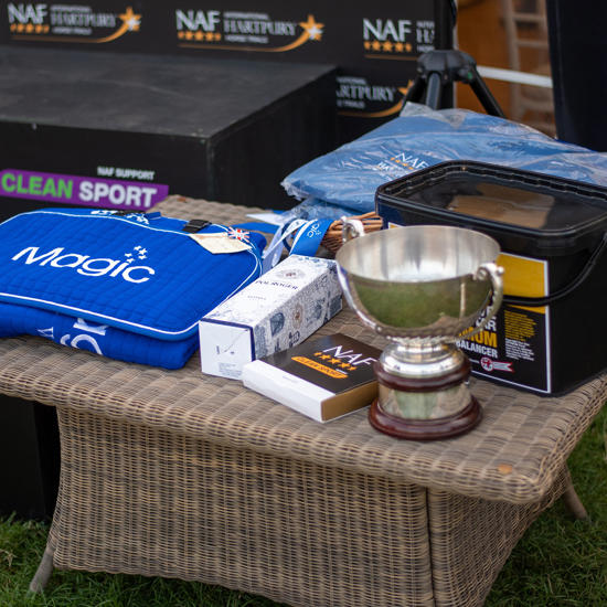 NAF Rugs And Trophy On Table